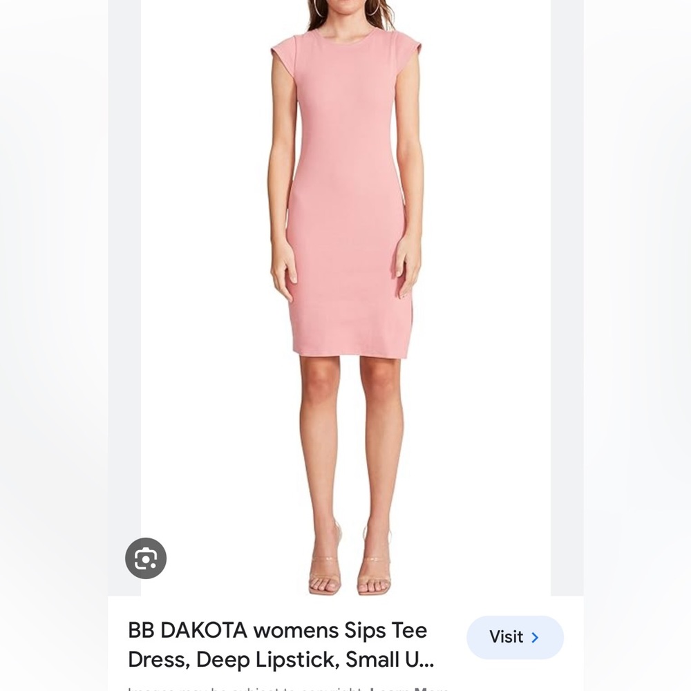 BB Dakota Steve Madden sips tee dress size small NWT color pink